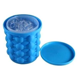 Silicone Ice Cube Maker | The Innovation Space Saving Ice Cube Genie | Bucket Revolutionary Space Saving Ice-Ball Makers for Home, Party and Picnic