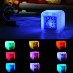 Digital Alarm Clock with Automatic 7 Colour Changing LED, Date, Time, Temperature Digital Alarm Clock