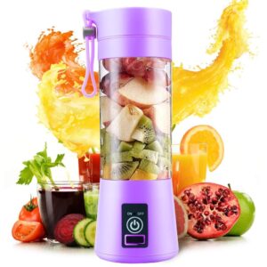 Portable Electric USB Juice Maker Juicer Bottle Blender Grinder Mixer,4 Blades Rechargeable Bottle with