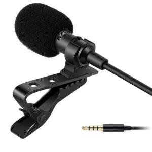 Collar Mic Voice Recording Lavalier Microphone for Singing YouTube,