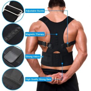 Posture Corrector for Lower & Upper Back Pain | Adjustable magnetic Posture correction belt| band posture corrective real doctor belt for Men & Women