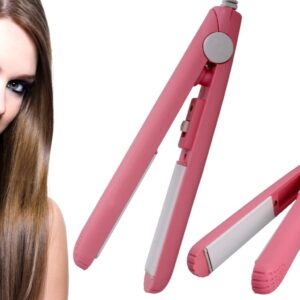 Women Beauty Mini Professional Hair Straighteners Temperature Control Flat Iron 45W With Plastic Storage Box