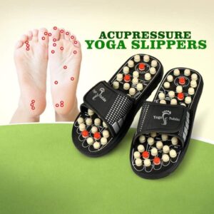 Yoga Paduka Acupressure Foot Relaxer/Foot Massager Slipper/Spring Acupressure Magnetic Therapy Sandals/Rotating Acupressure Foot Slippers for Men & Women